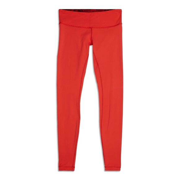 Lululemon Wunder Under Pant III (Reversible) Cranberry / Alarming Size 4 EUC - Picture 11 of 12